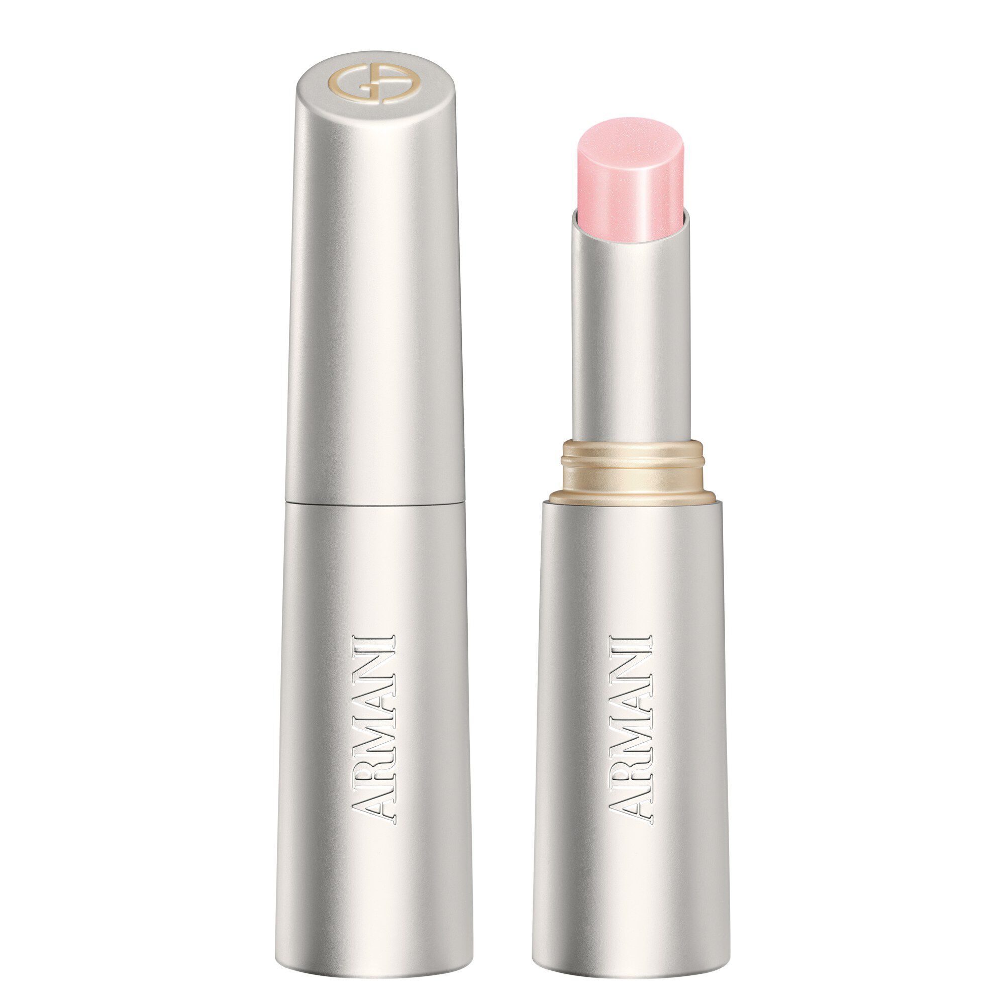 Armani Prisma Flash pakket, met elegante zilveren verpakking en iconisch GA -logo.
