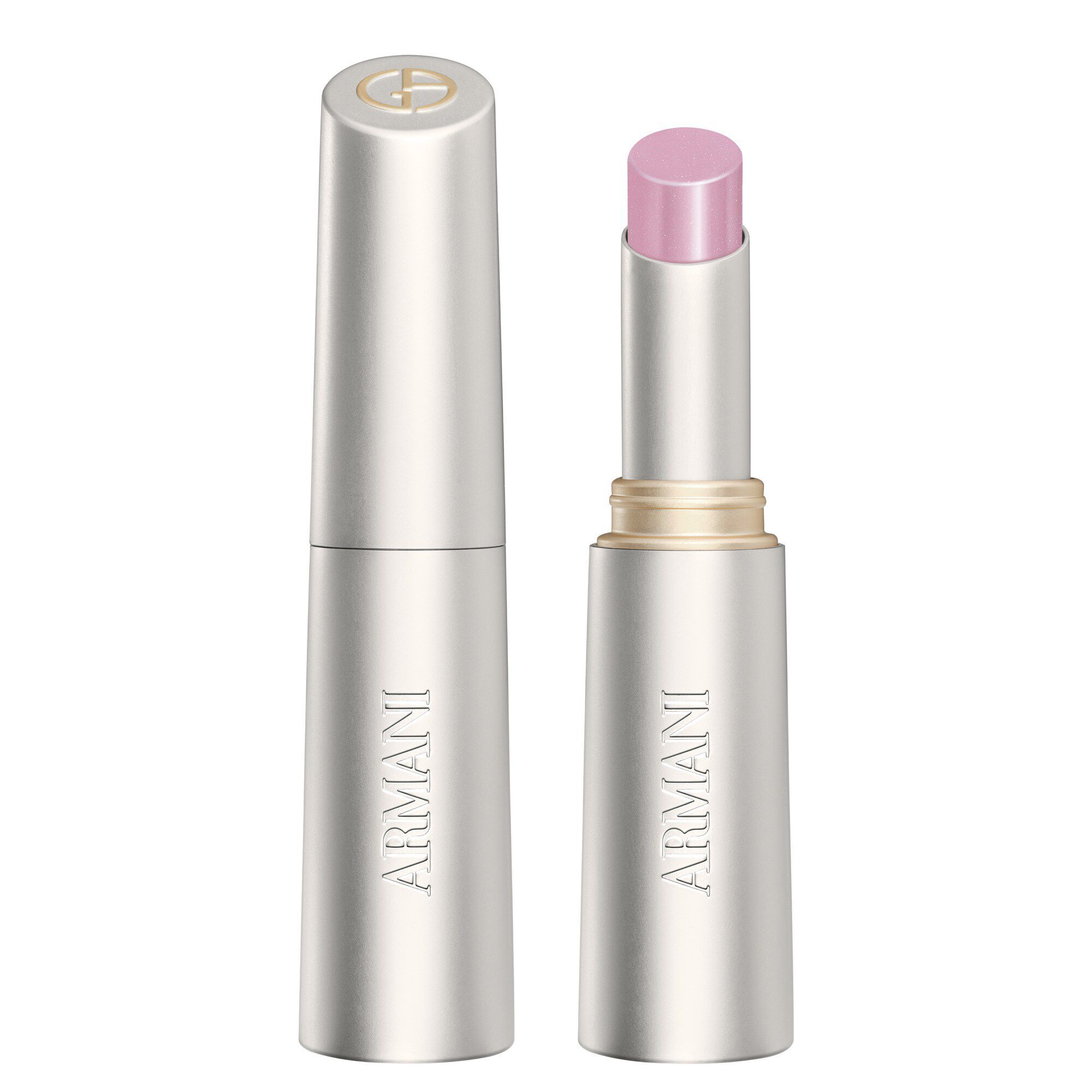 Armani Prisma Flash pakket, met elegante zilveren verpakking en iconisch GA -logo.